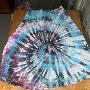 Tie-Dye Skirt with Spiral Design